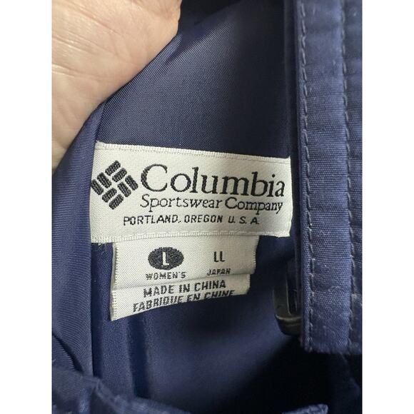 Vintage Columbia Womens Navy Insulated Snow Bib Overalls Size Large Ski Pants - Picture 3 of 5
